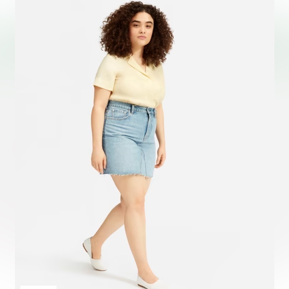 Everlane The Denim Reconstructed Skirt